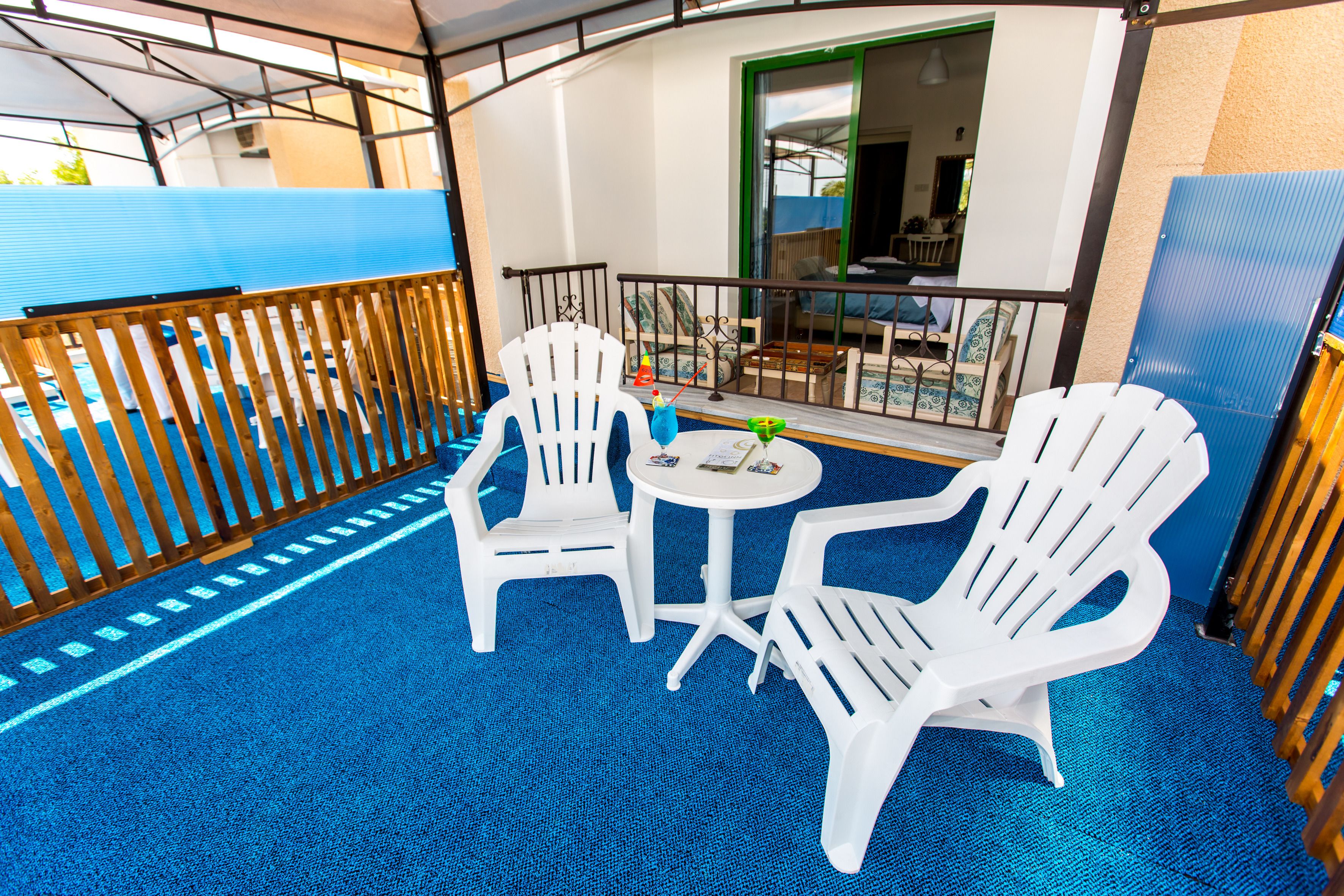 basic twin room, balcony, garden view | balcony