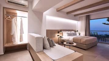 Suite Junior, vue mer | Literie de qualité supérieure, couette en duvet d'oie