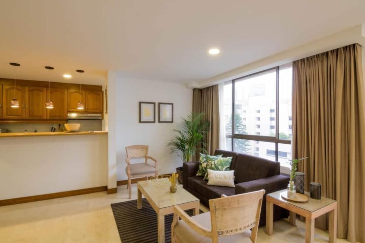 Grand Apartment, 1 Bedroom | Living area | 43-inch Smart TV with satellite channels, TV