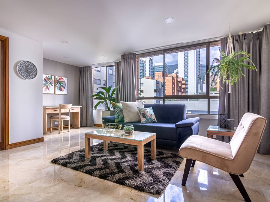Deluxe Apartment | Living area | 43-inch Smart TV with satellite channels, TV