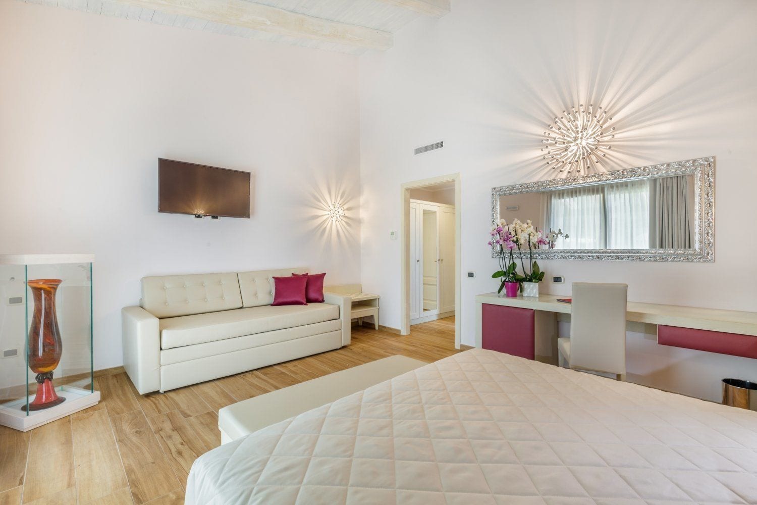 junior suite (sweet caress) | frette italian sheets, premium bedding, select comfort beds, minibar