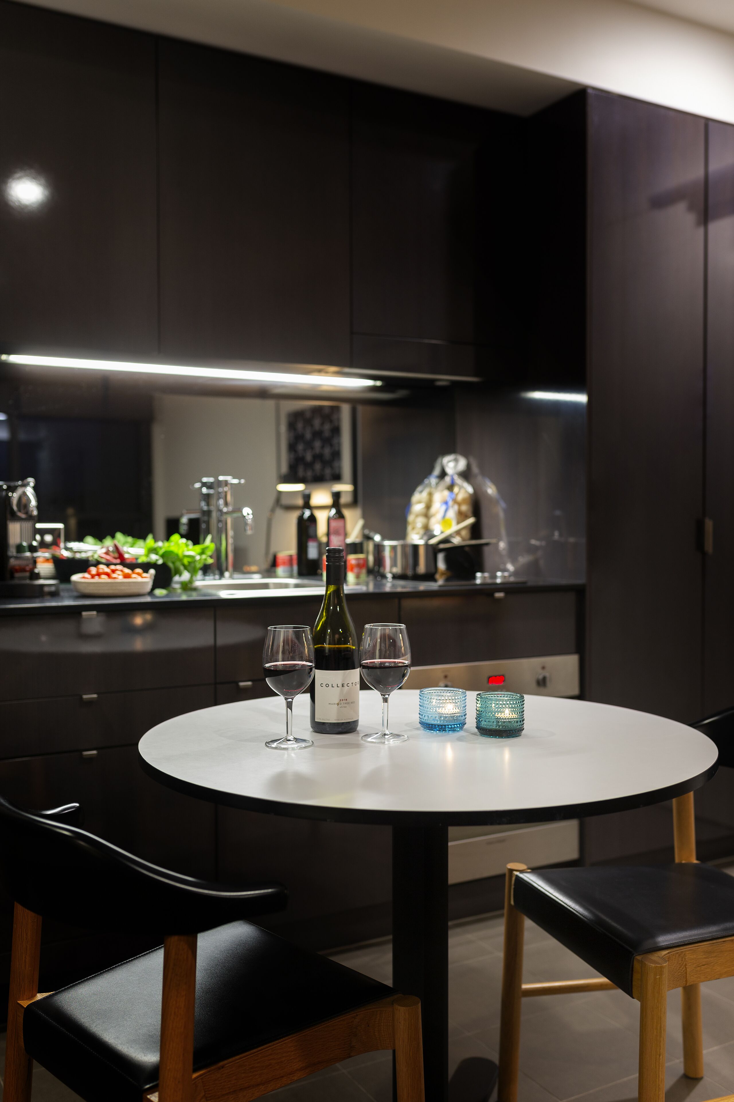 luxury apartment | private kitchen | microwave, stovetop, espresso maker, coffee/tea maker