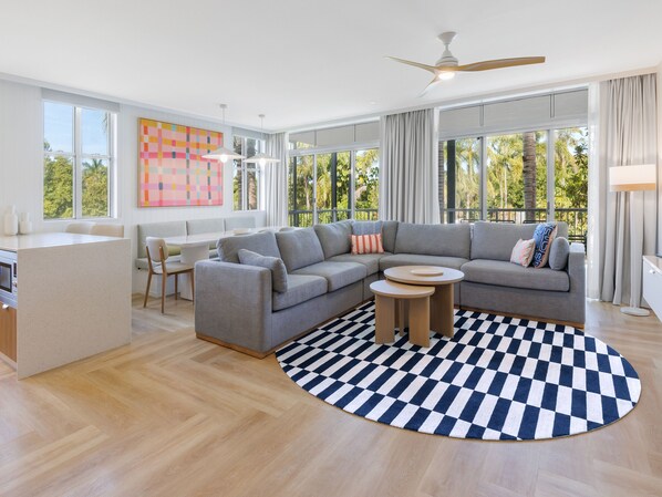 Apartment, 3 Bedrooms | Living area | Flat-screen TV, DVD player - The Sebel Palm Cove (Palm Cove)