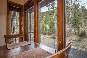 65-inch flat-screen TV with cable channels, TV, fireplace