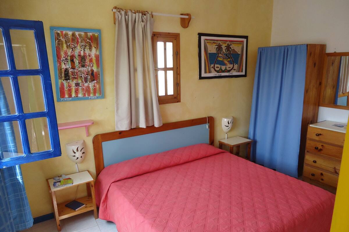 Blackout curtains, iron/ironing board, free cots/infant beds