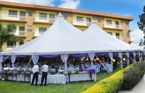 Outdoor wedding area