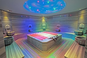 Sauna, ruang uap, dan pemandian Turki/hammam