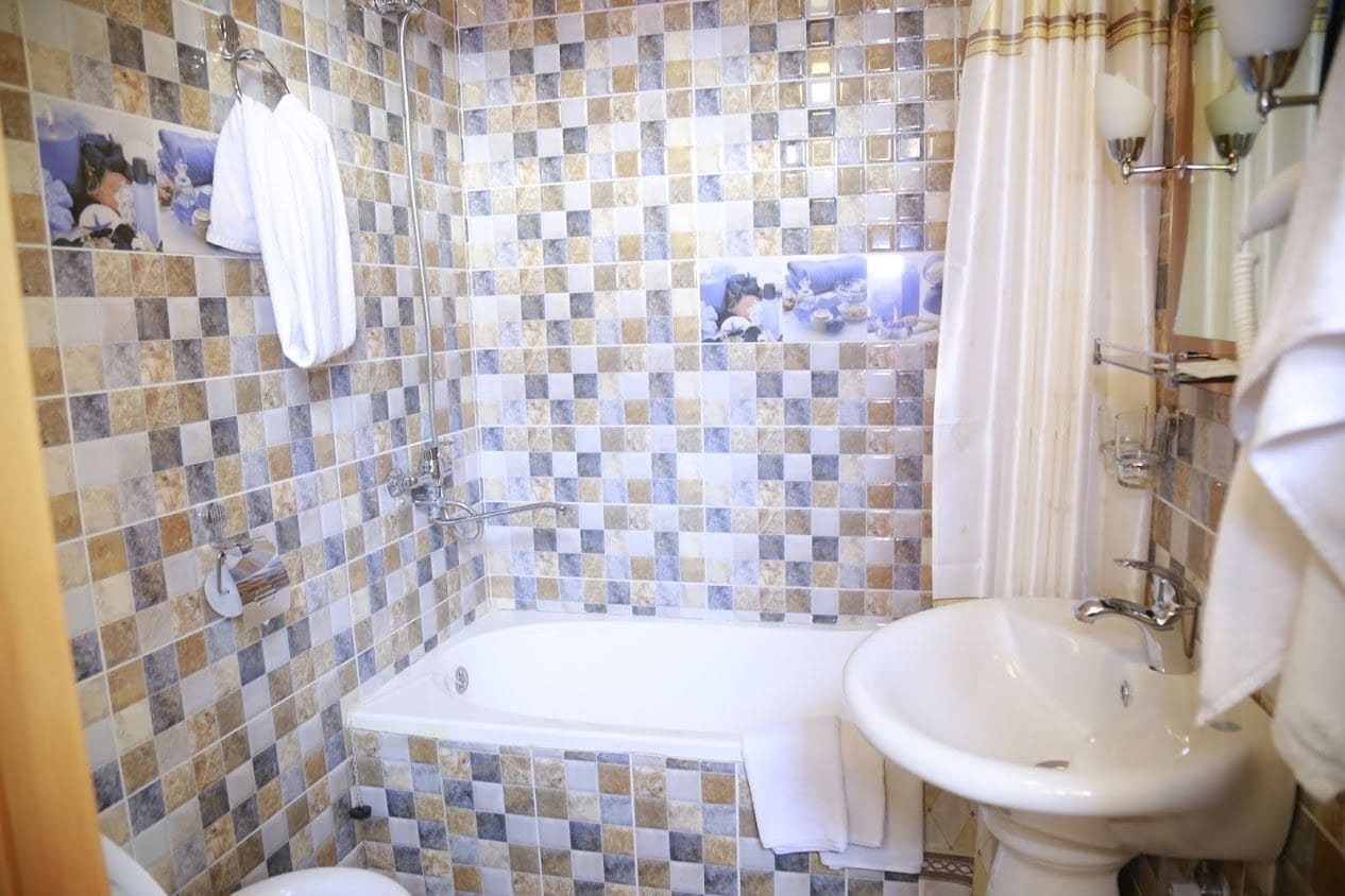 free toiletries, hair dryer, slippers, towels