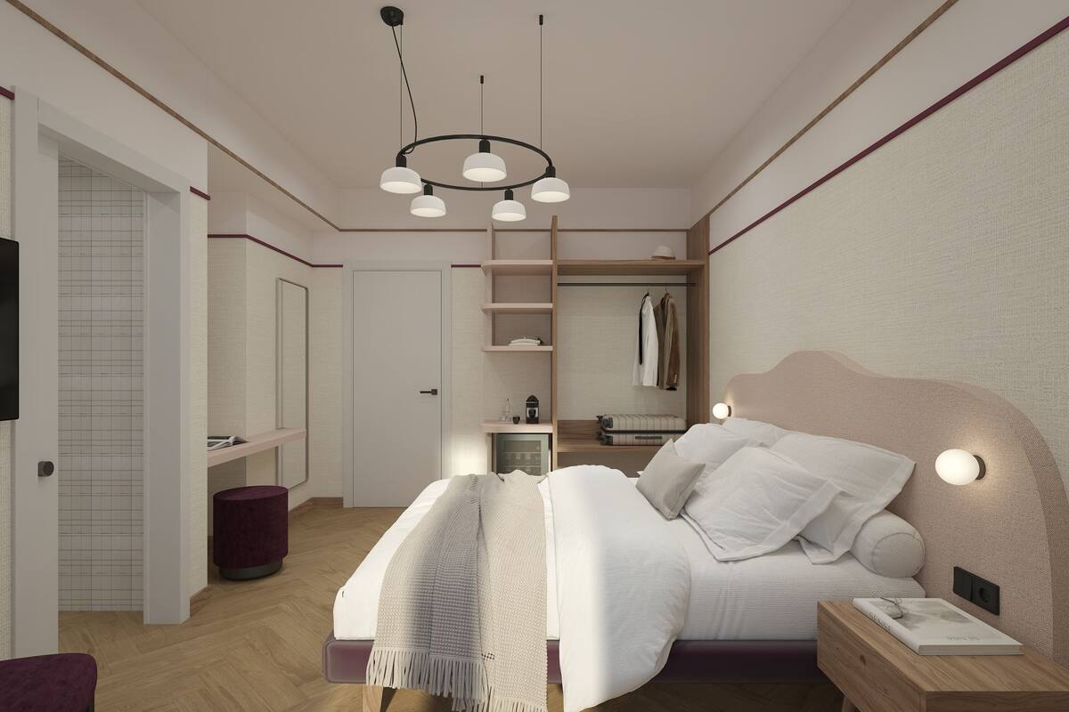 Minibar, caja de seguridad en la habitación y muebles diferentes