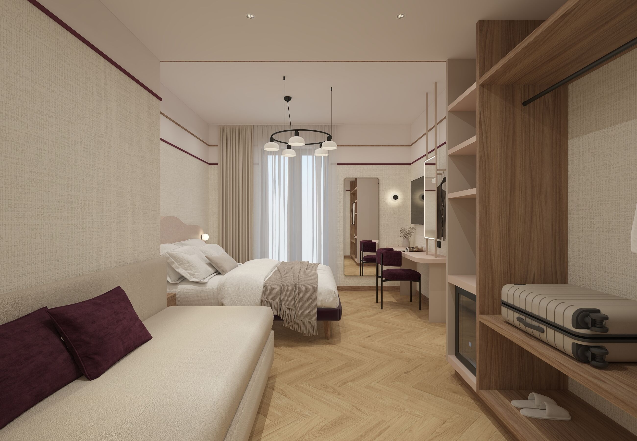 Superior Triple Room | Minibar, in-room safe, individually furnished, desk