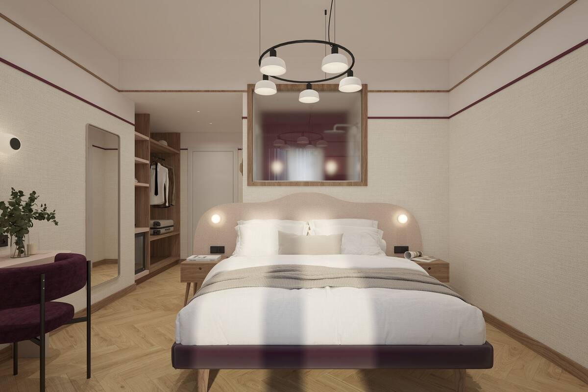 Minibar, caja de seguridad en la habitación y muebles diferentes