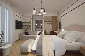 Minibar, in-room safe, individually furnished, desk - Hotel Taormina (Bardolino)