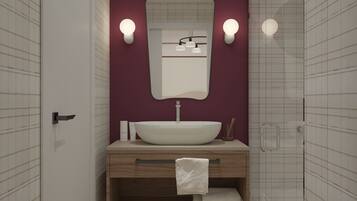 Dusche, kostenlose Toilettenartikel, Haartrockner, Bidet