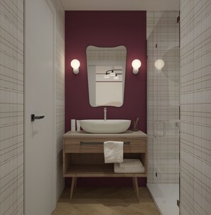 Dusche, kostenlose Toilettenartikel, Haartrockner, Bidet