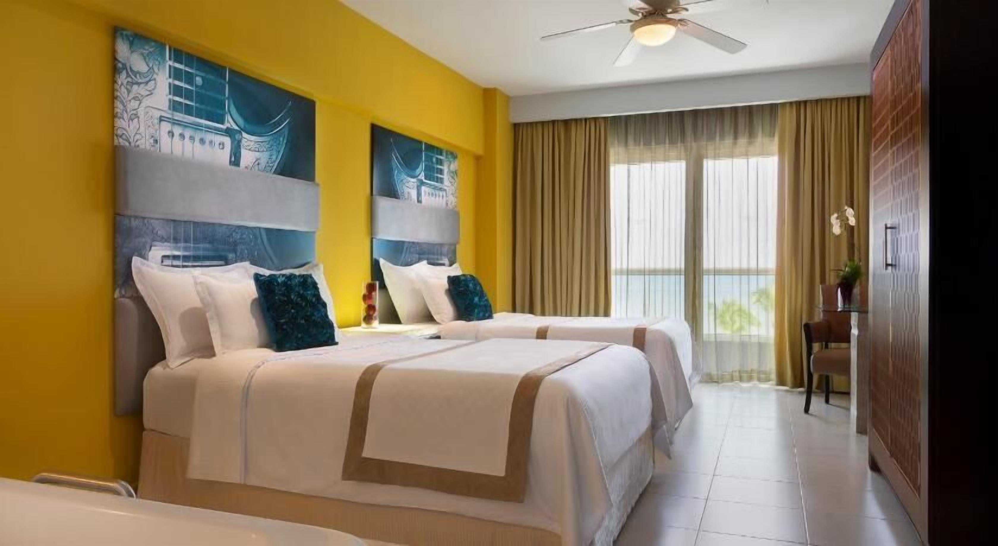 Egyptian cotton sheets, premium bedding, down comforters, free minibar