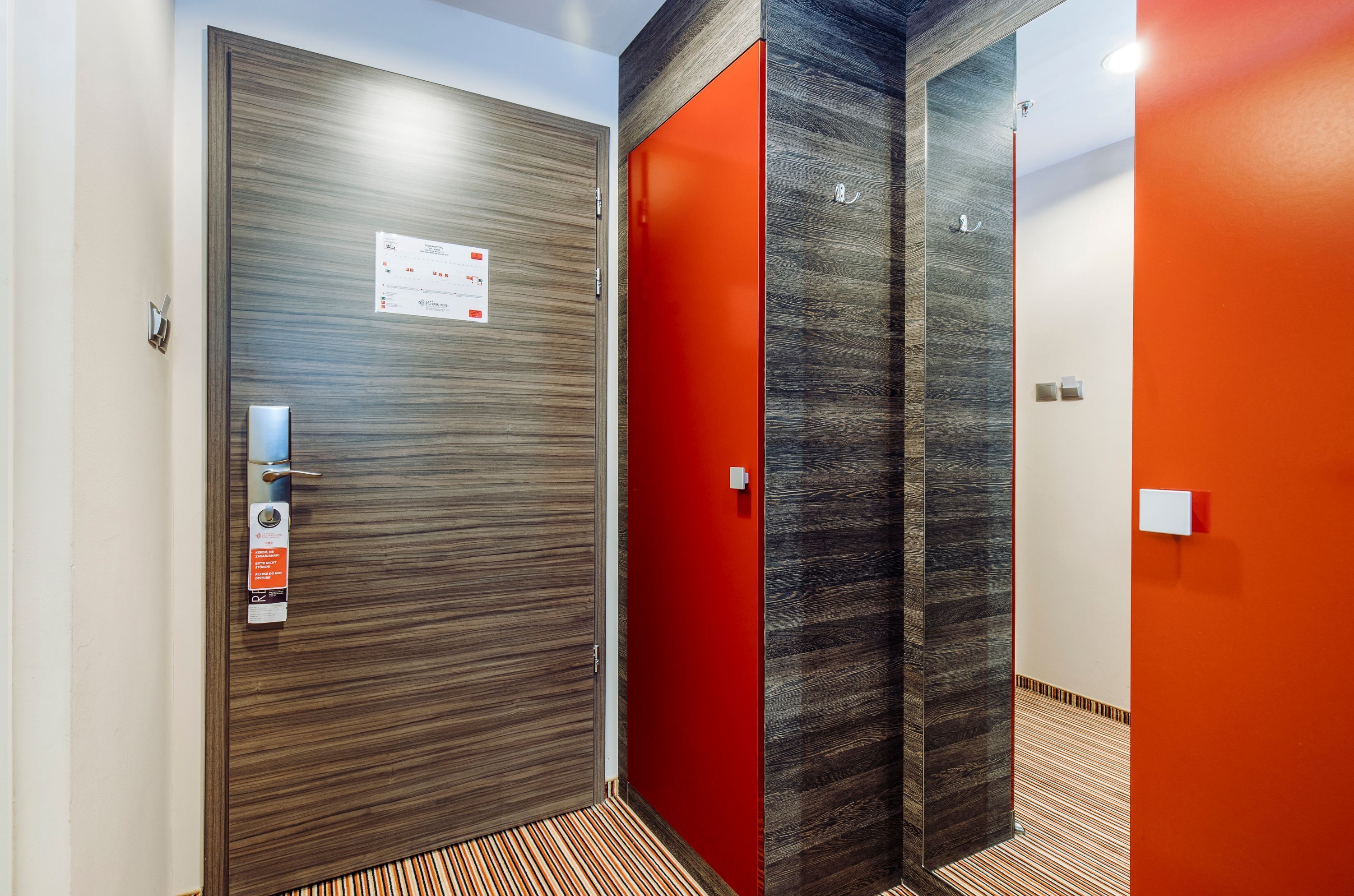 superior double room street view | minibar, in-room safe, desk, laptop workspace