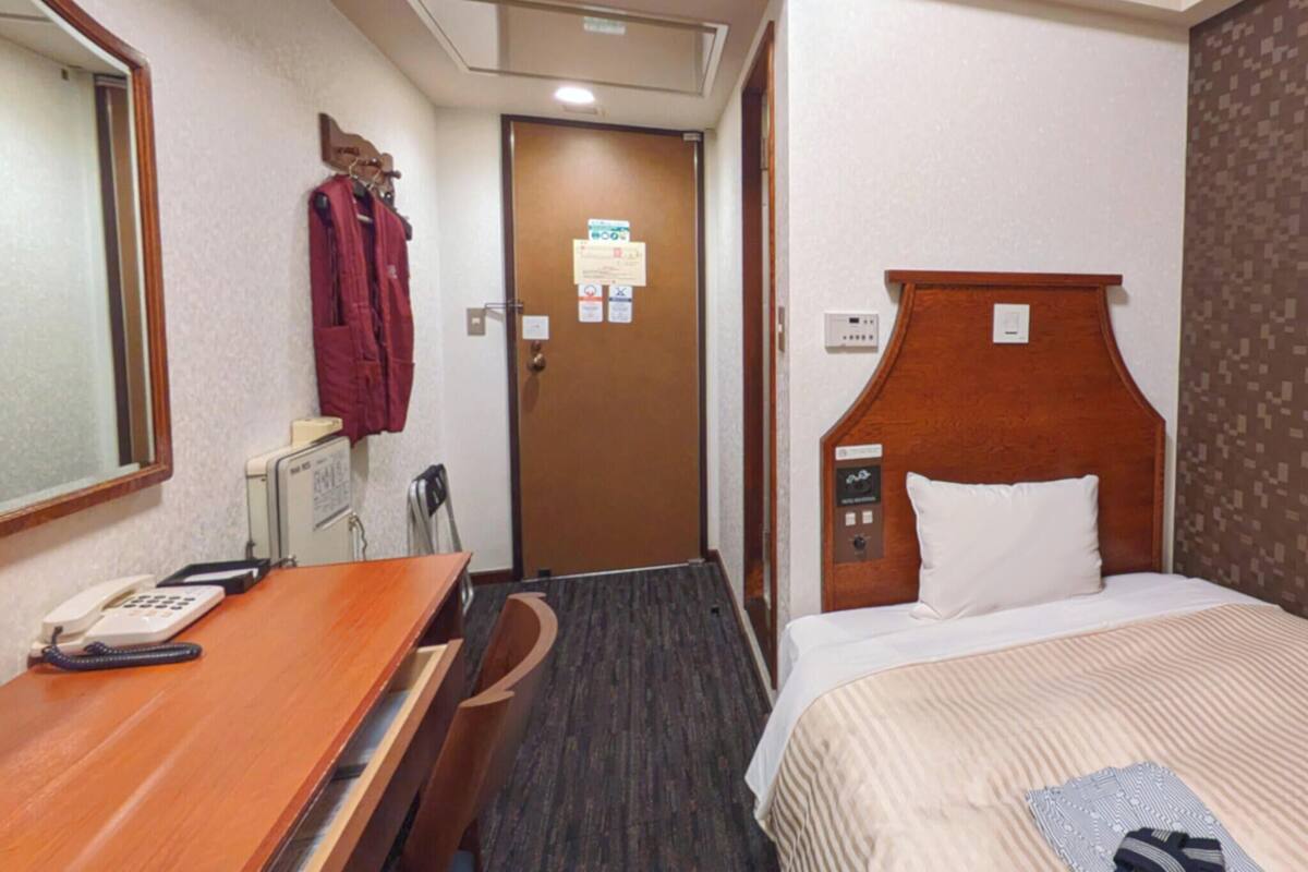 Desk, blackout drapes, iron/ironing board (on request), WiFi (free)