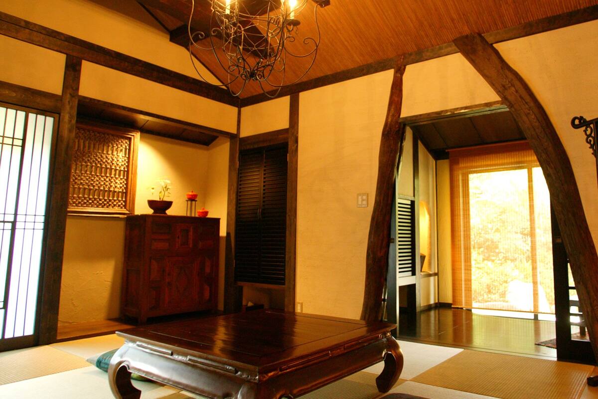 Maison Standard, dans l’édifice annexe (Japanese-Style, Open Air-Bath/Garden) | Coffre-fort, bureau, accès au Wi-Fi (inclus)