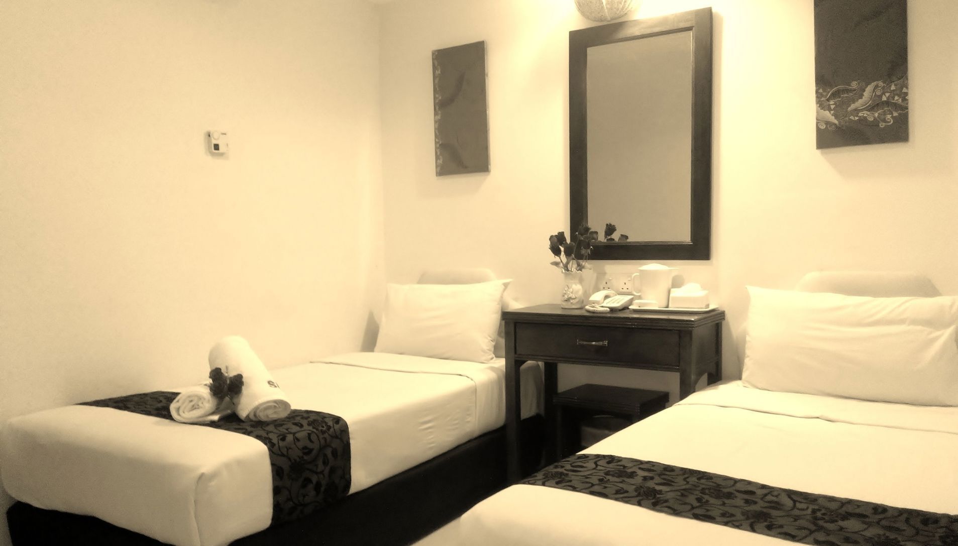 Down duvets, desk, iron/ironing board, free WiFi