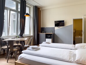 In-room safe, individually decorated, desk, blackout curtains