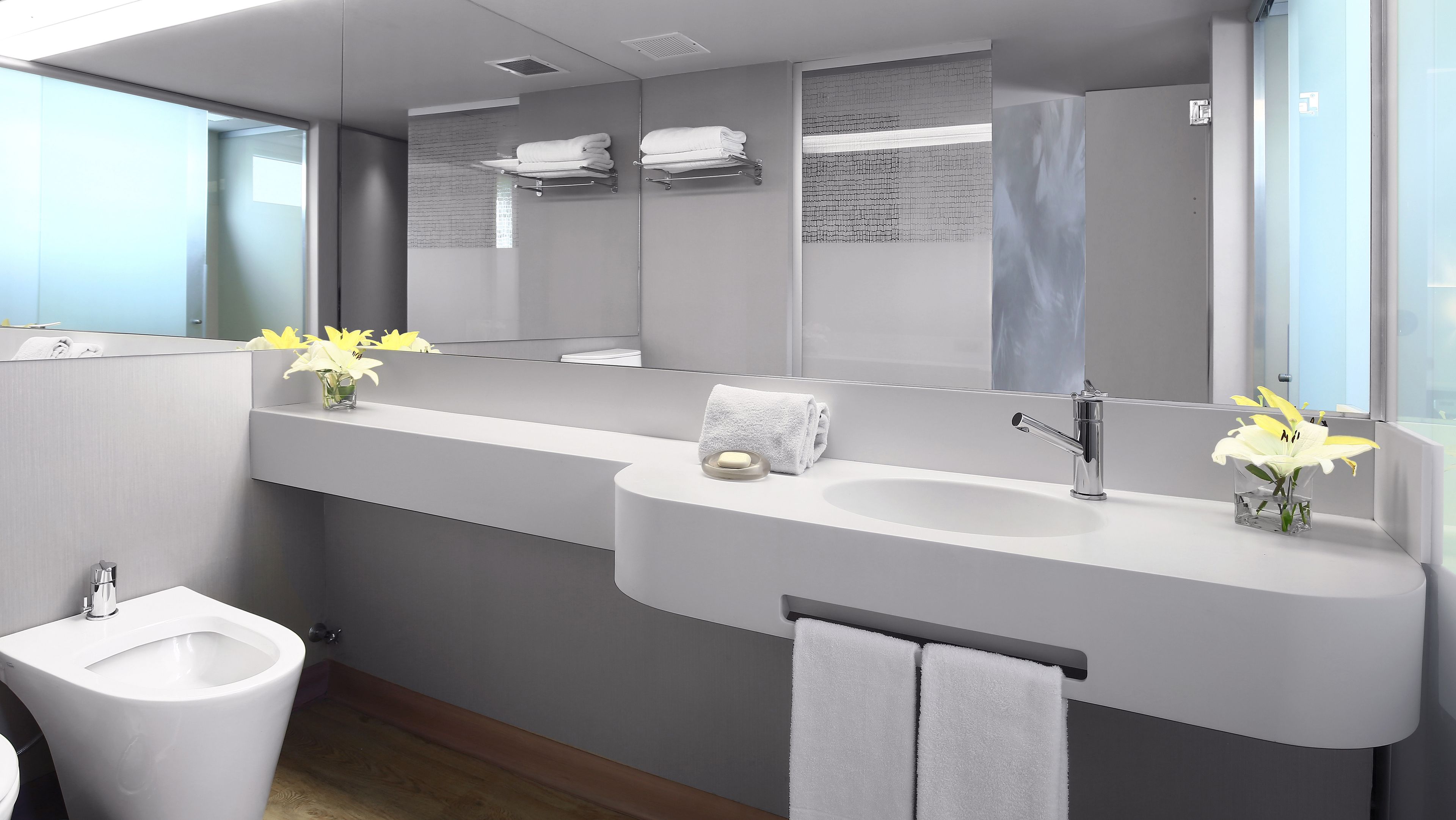 shower, rainfall showerhead, free toiletries, hair dryer