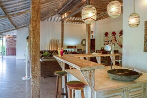 Superior Villa, 3 Bedrooms (Joglo) | Private kitchen | Mini-fridge, electric kettle, rice cooker, blender
