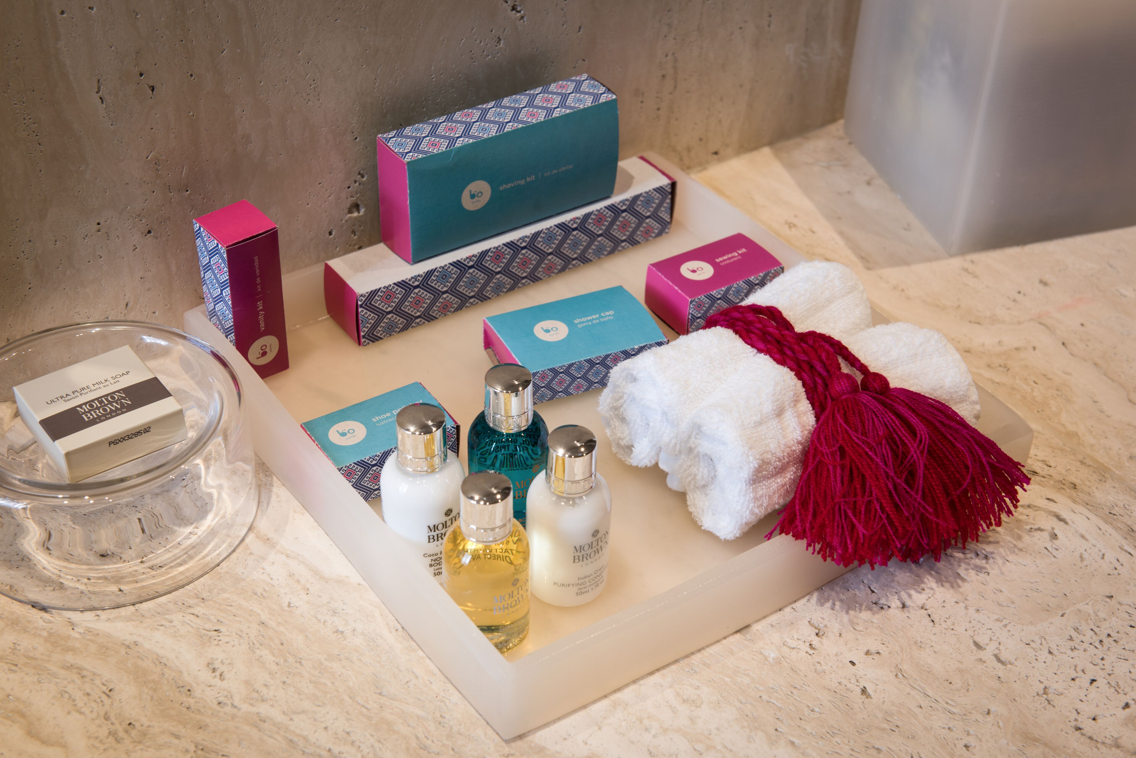 shower, rainfall showerhead, designer toiletries, hair dryer