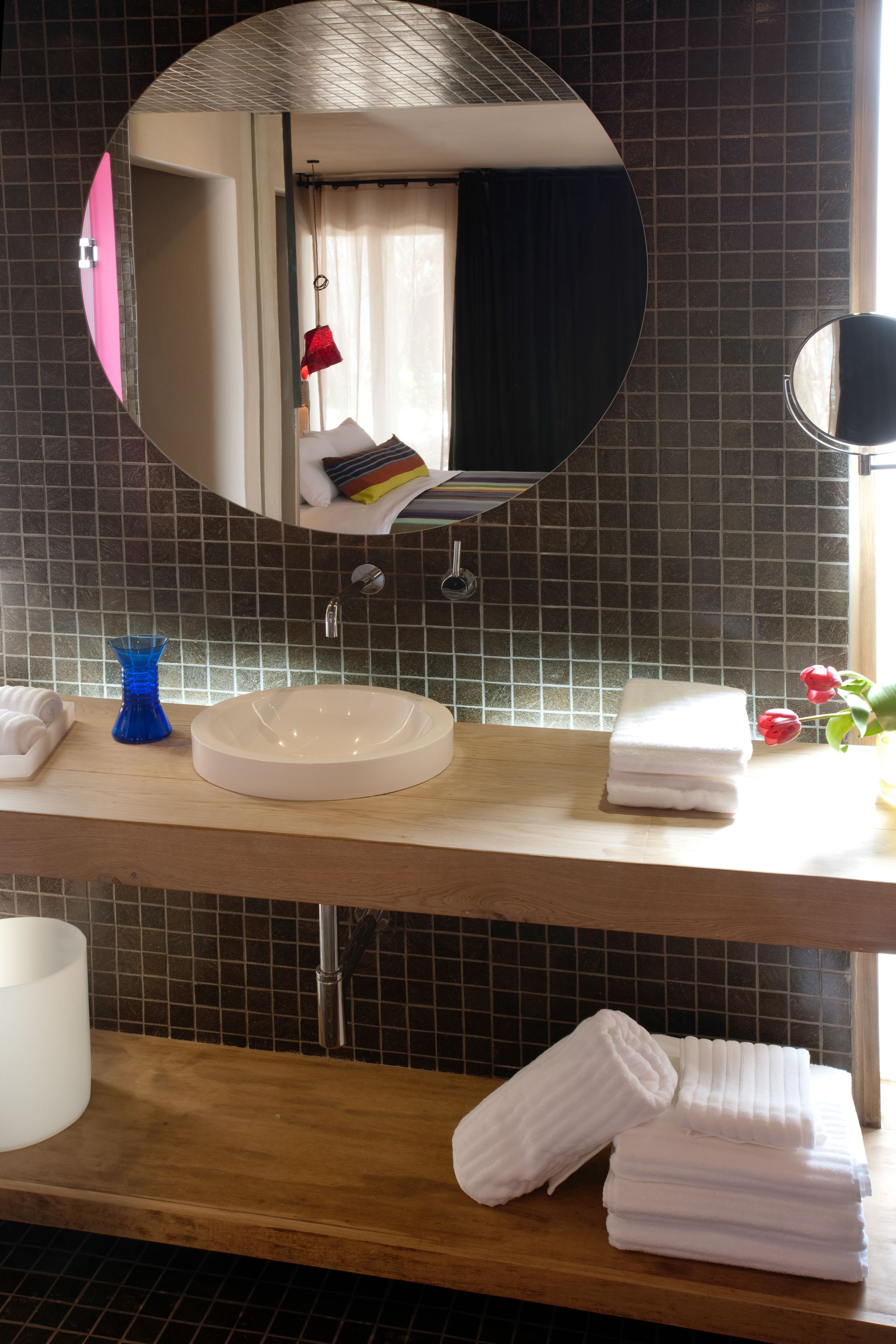 shower, rainfall showerhead, designer toiletries, hair dryer