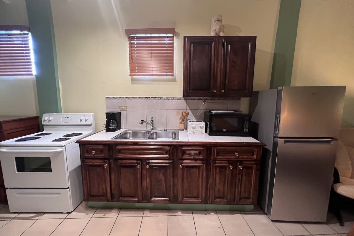 suite, one king bed, non-smoking (tropical suite) | private kitchen | fridge, microwave, stovetop, coffee/tea maker