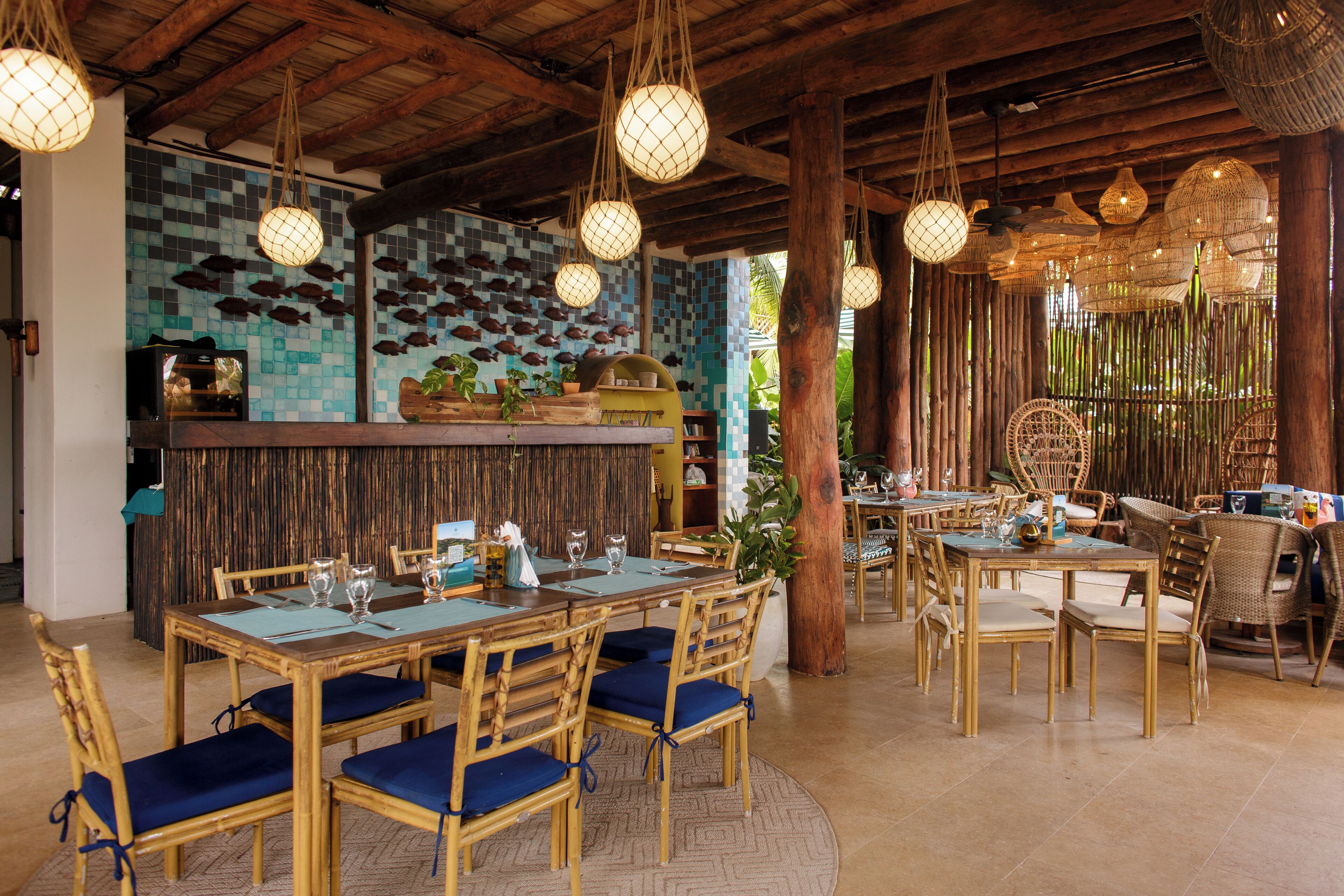 breakfast, lunch, dinner served; caribbean cuisine, beach views