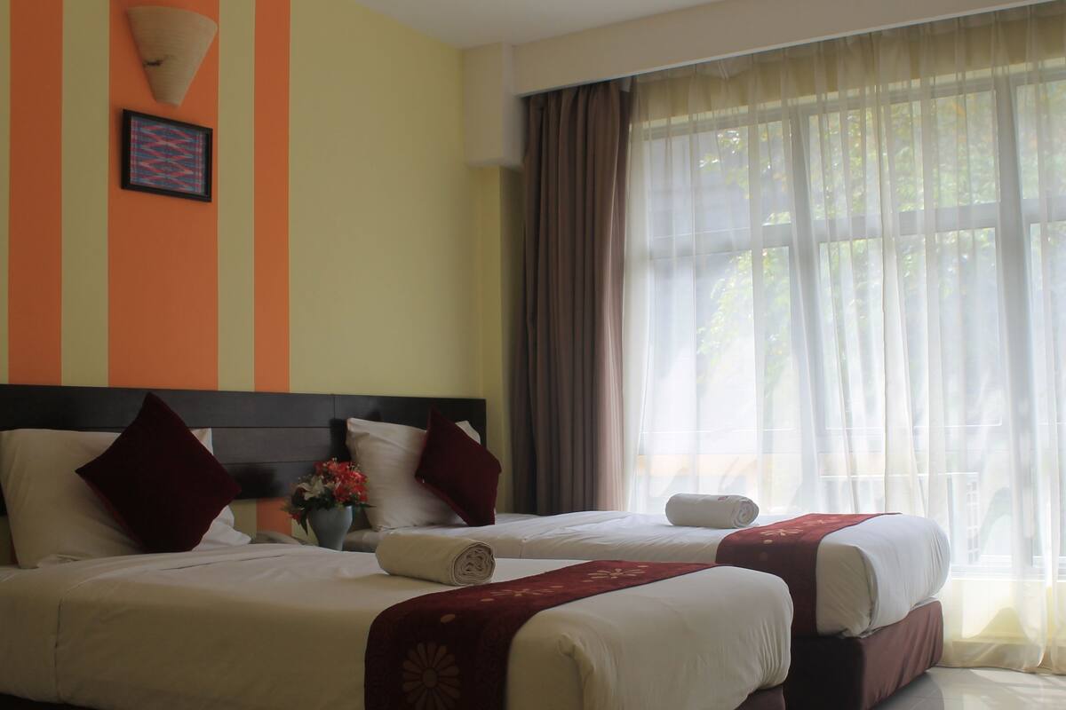 In-room safe, desk, iron/ironing board (on request), bed sheets
