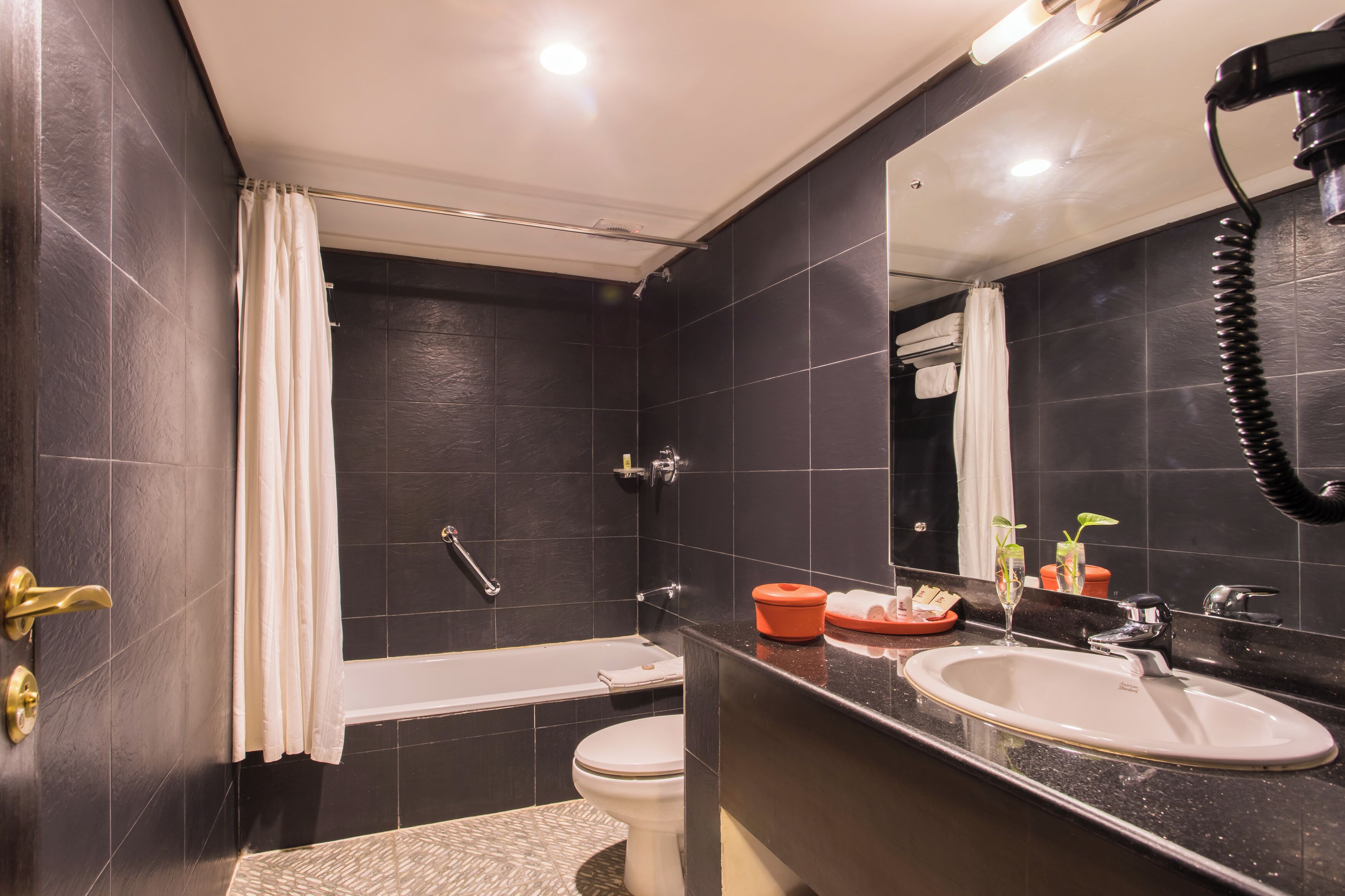 con aria condizionata | Bagno | Vasca e doccia separate, set di cortesia gratuito, asciugacapelli