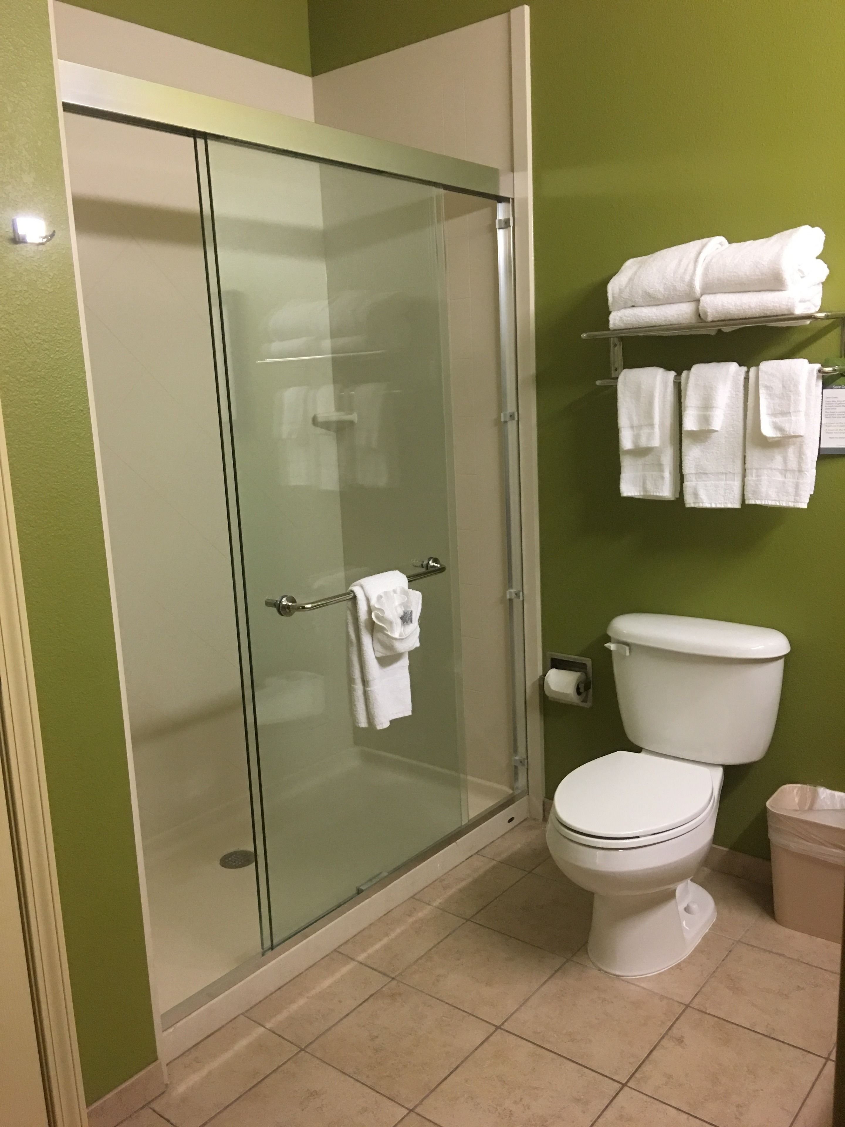 efficiency suite king non smoking | bathroom | free toiletries, hair dryer, towels