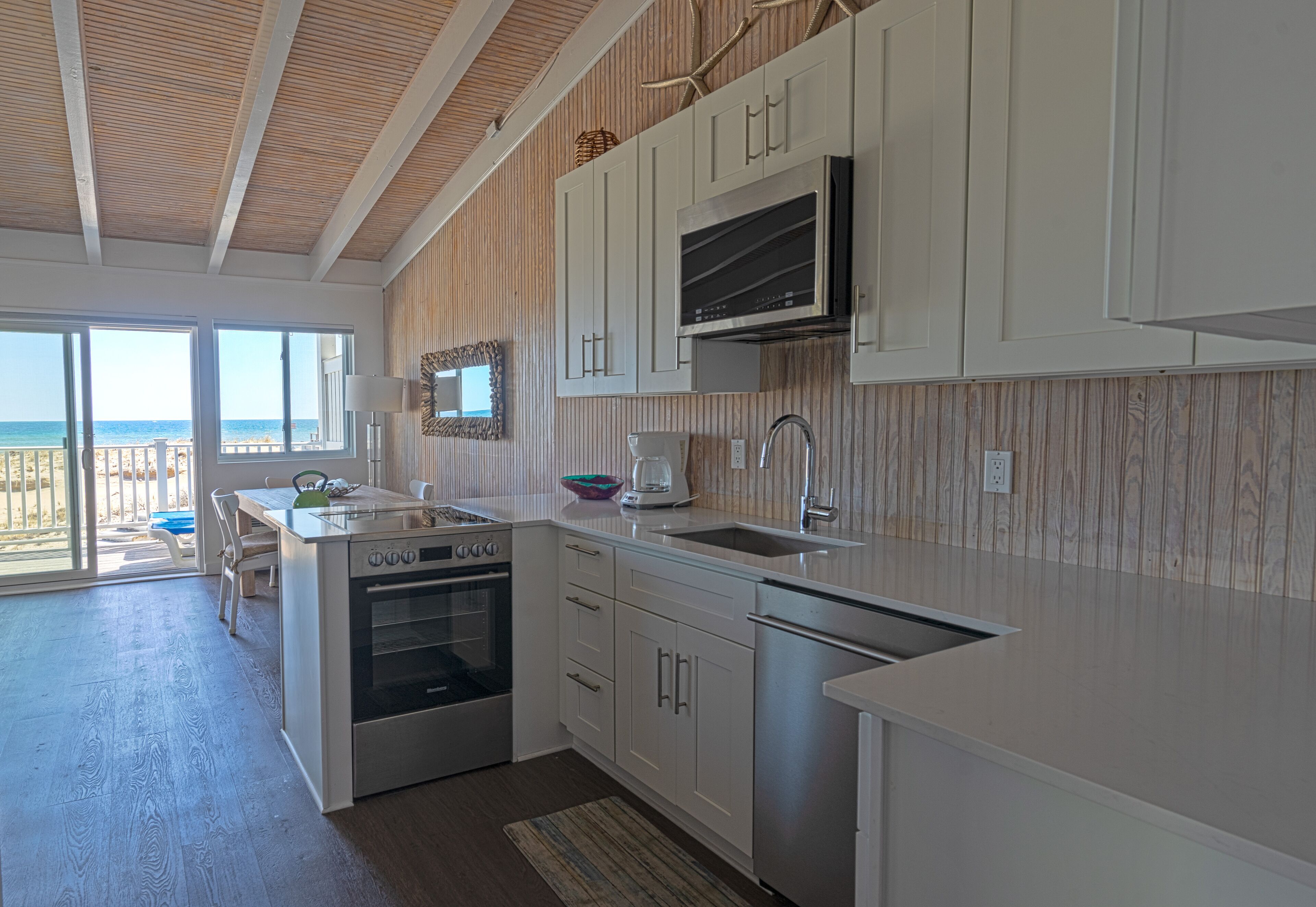 lower one bedroom oceanfron (sr) | private kitchen | full-sized fridge, microwave, stovetop, cookware/dishes/utensils