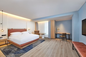Kamer, 1 kingsize bed, uitzicht op de stad