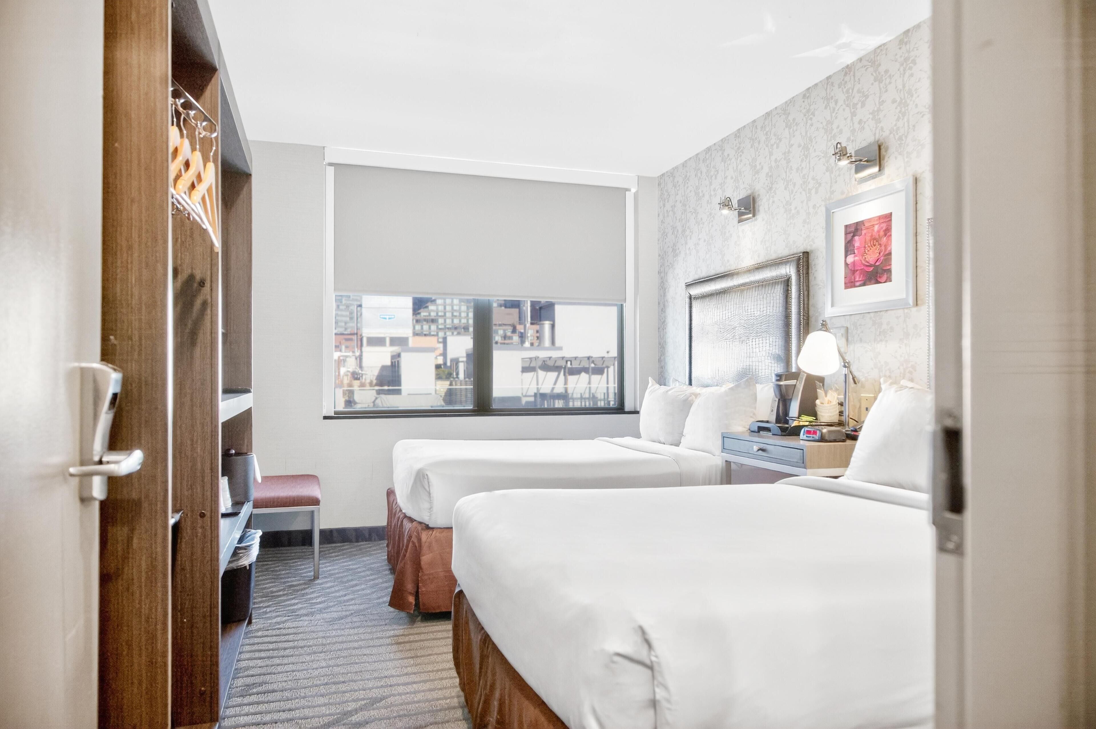 Standard Room, 2 Double Beds, Non Smoking, City View