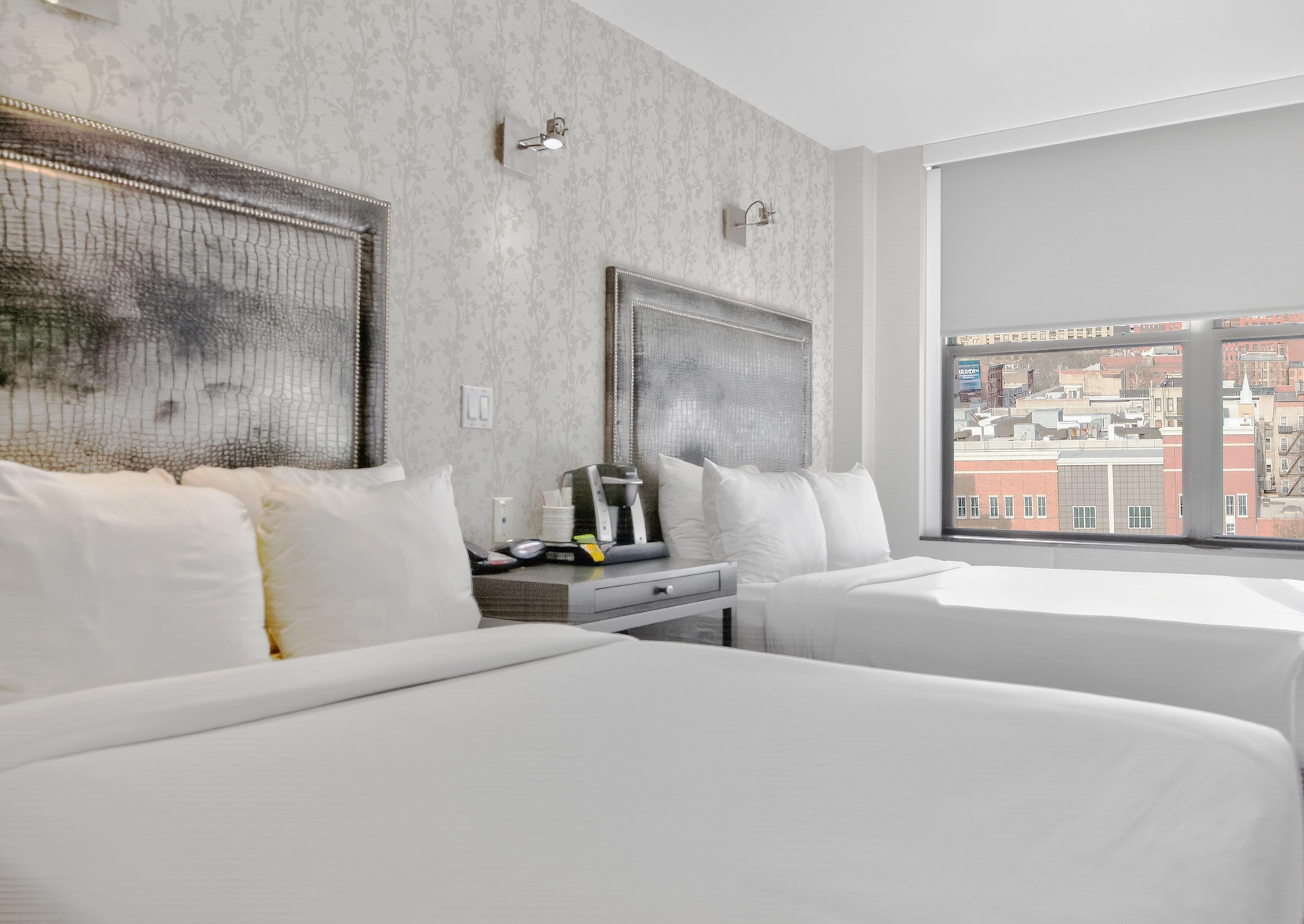 Standard Room, 2 Double Beds, Non Smoking, City View