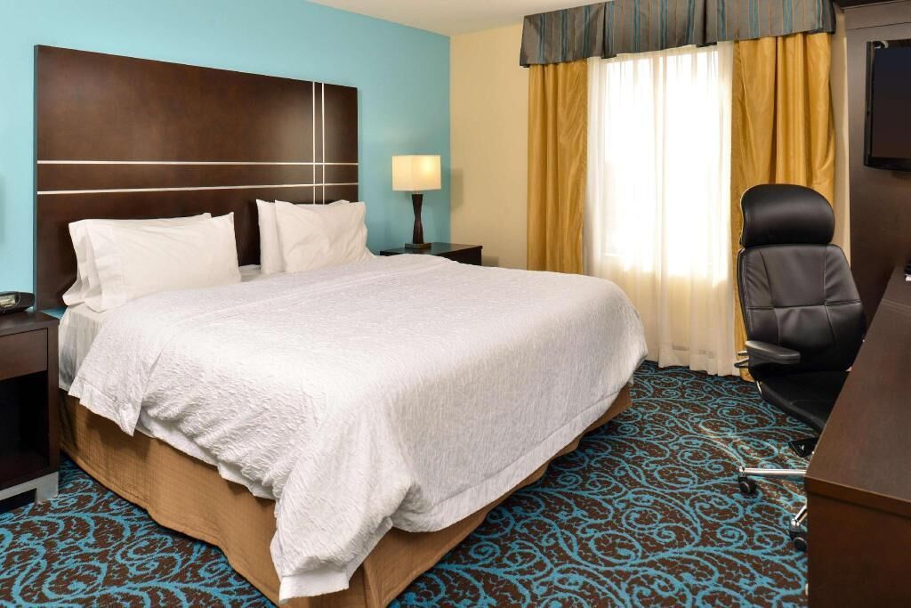Individually decorated, individually furnished, desk, blackout drapes