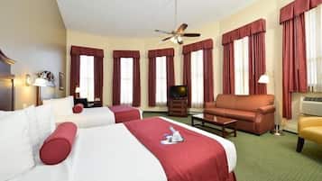 Standard Room, 2 Queen Beds, Non Smoking, Lake View | Desk, laptop workspace, blackout drapes, iron/ironing board