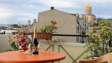 Vue depuis lâhĂ©bergement