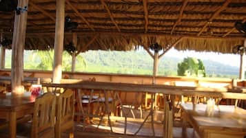 Breakfast, lunch, dinner served; garden views