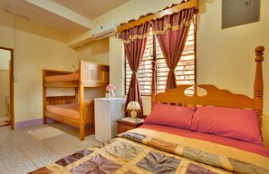 Down duvets, individually decorated, individually furnished, desk