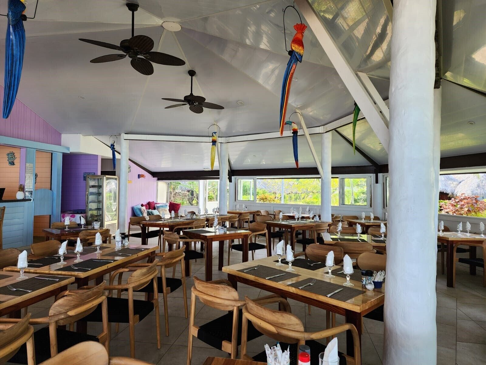 breakfast, lunch, dinner served; beach views