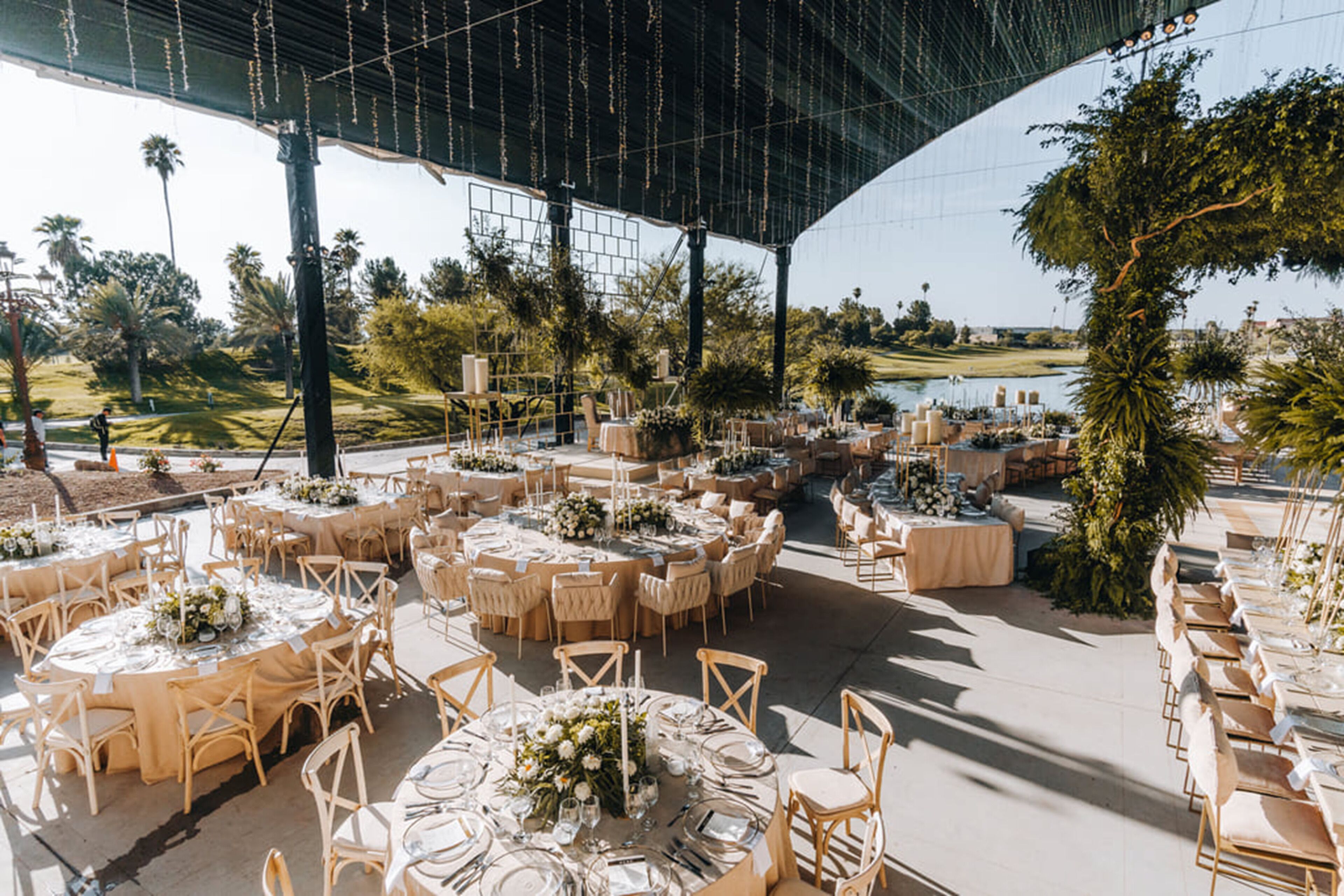 Outdoor wedding area