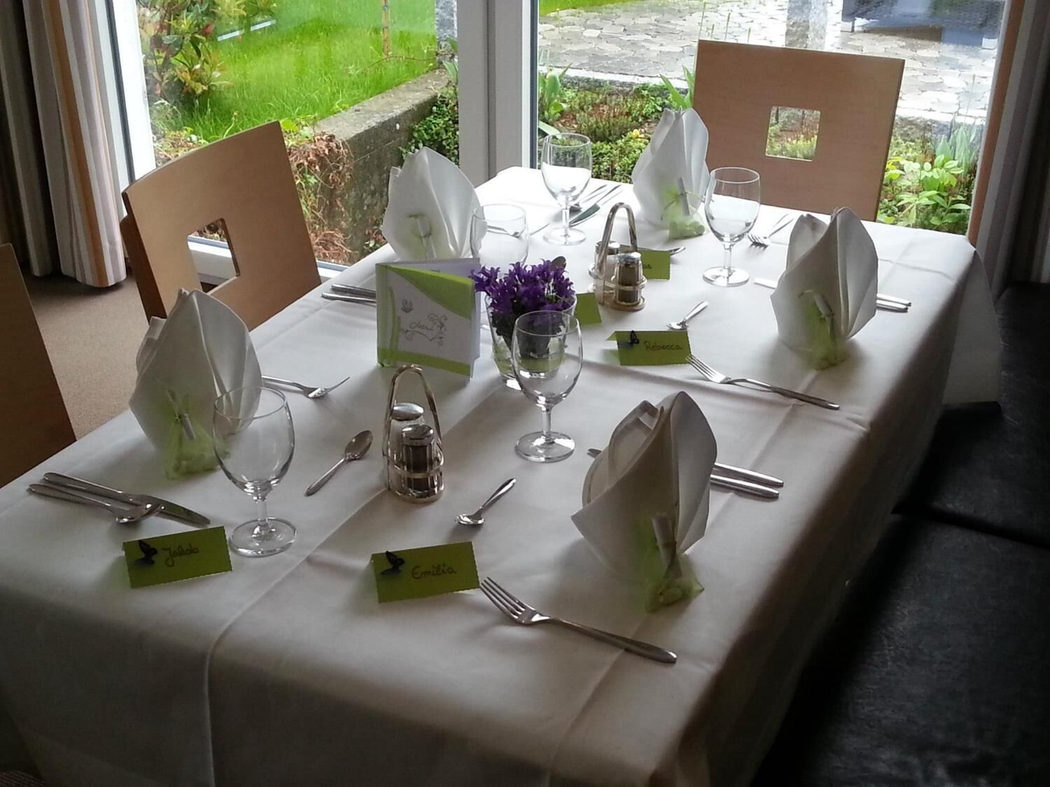 breakfast and dinner served