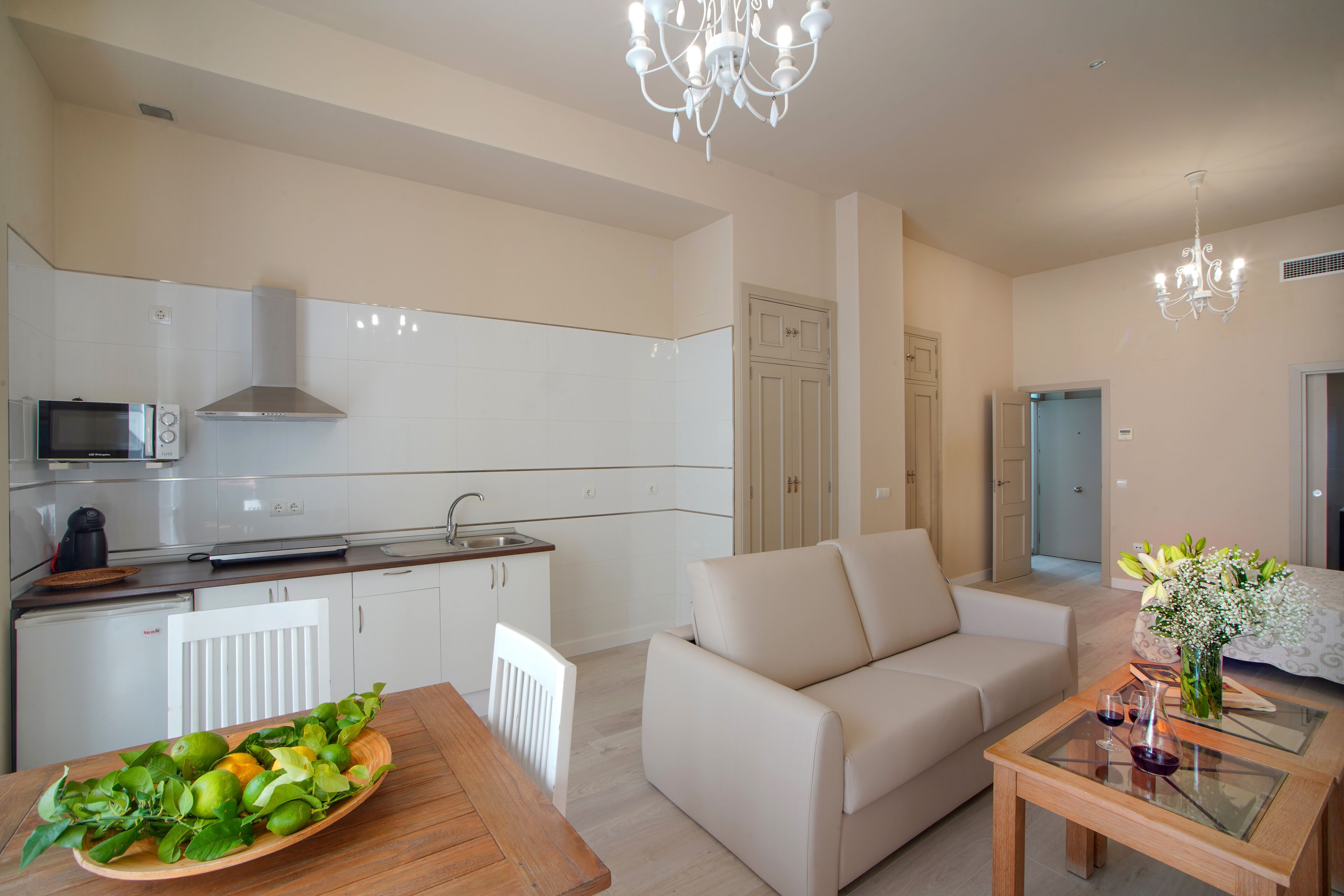 Deluxe Studio Suite | Private kitchen | Full-size fridge, microwave, stovetop, coffee/tea maker