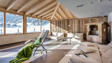 Een sauna, een stoombad, lichaamsbehandelingen, aromatherapie