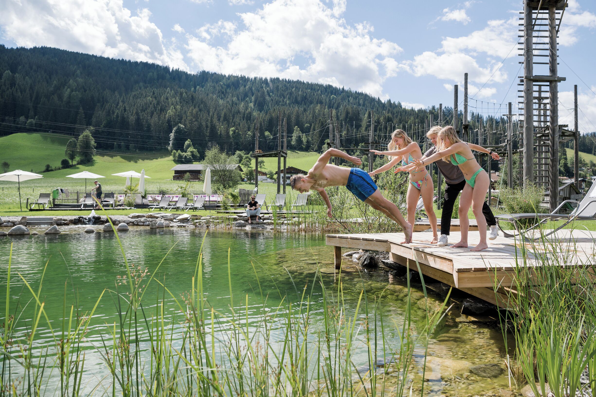 Indoor pool, seasonal outdoor pool, pool umbrellas, sun loungers