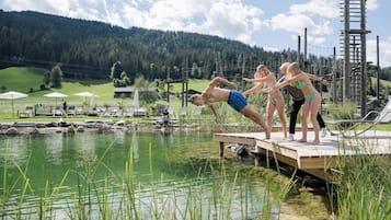 Indoor pool, seasonal outdoor pool, pool umbrellas, sun loungers