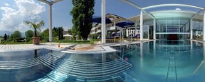 Indoor pool, outdoor pool, open 8 AM to 8 PM, pool umbrellas - Landhotel Moerisch (Seeboden)